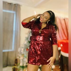 L'ATISTE Sequin Mini Dress